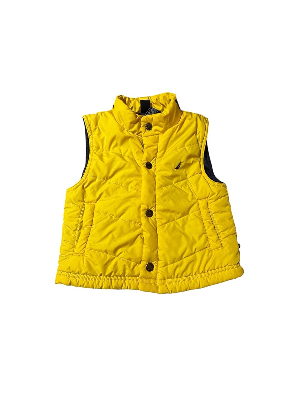 Nautica Toddler Boys Yellow Puffer Vest Size 4T Quilted Fall Winter Jacket